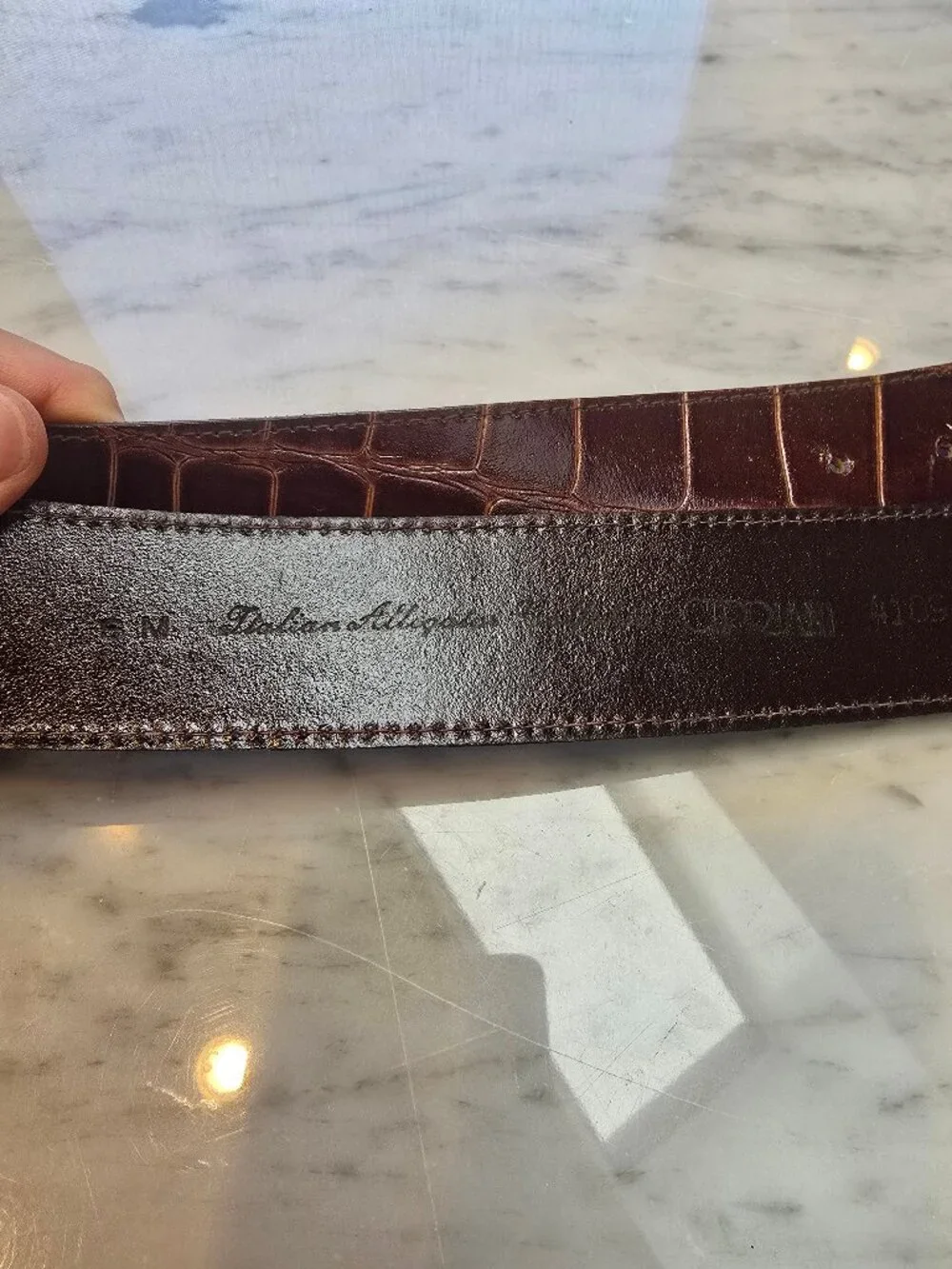 Vintage Cipriani Brown Italian Alligator Calfskin Womens 1.5